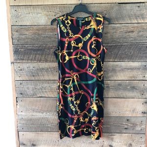 Lauren Ralph Lauren Equestrian Print Sheath Dress